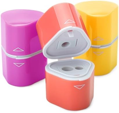 Mr. Pen- Pencil Sharpeners Manual, 3 Pack, 3 Holes, Colorful