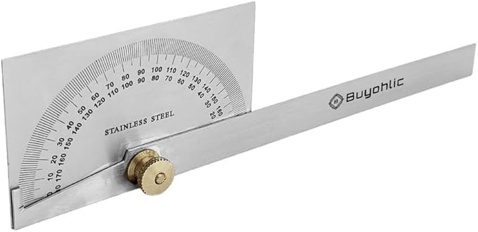 Finder 0-180 Degrees,10 cm Woodworking Ruler, Angle Measure Tool, Angle Finder Ruler, Craftsman Angle Measure Tool ((Square Head Protractor))