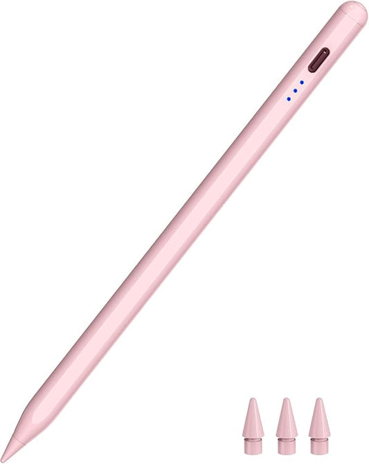 HATOKU Stylus Pen for iPad 2018-2026, 15 Min Fast Charge iPad Pencil 1st Gen with Tilt Sensitivity, Palm Rejection, Magnetic Pen for Apple iPad 6-11, Air 3-5/M2/M3, Mini 5-7, Pro 11/12.9"/M4/M5 (Pink)
