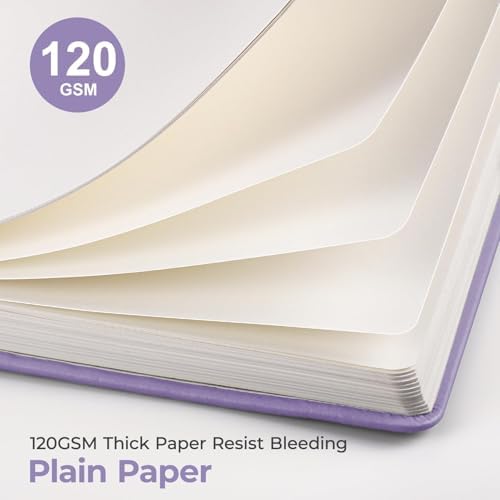 AHGXG Blank Journal Notebook, 160 Pages, A5 Medium Size (5.7'' x 8.3'')