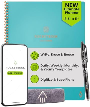 Rocketbook Flex Reusable Planner, Letter Size 8.5x11, Teal