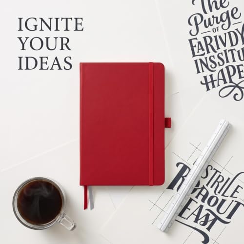 AHGXG Lined Journal Notebook, 160 Numbered Pages, A5 Size (5.7'' x 8.3'')