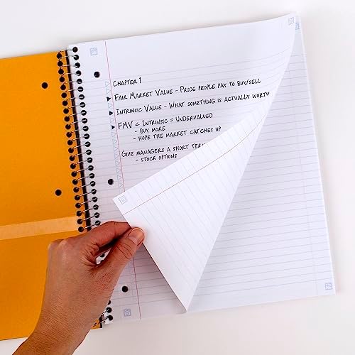 Five Star DuraShield Notebooks with Antimicrobial Front Covers, 4 Pack, 1 Subject, College Ruled Paper, 11" x 8-1/2", 100 Sheets, Black, Red, Blue, Green (820029-ECM)