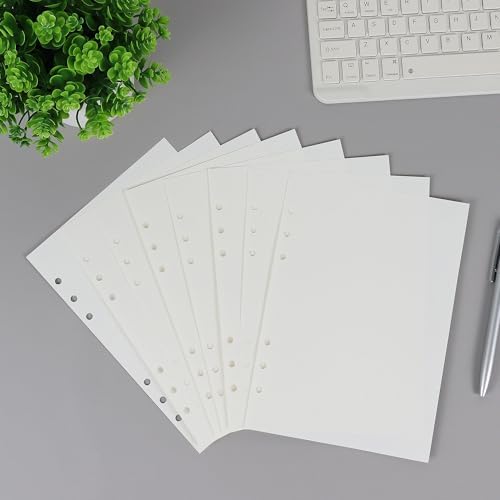 A5 Dotted Refill Paper, 120GSM Thick Paper 80 Sheets 6 Hole Punched Filler