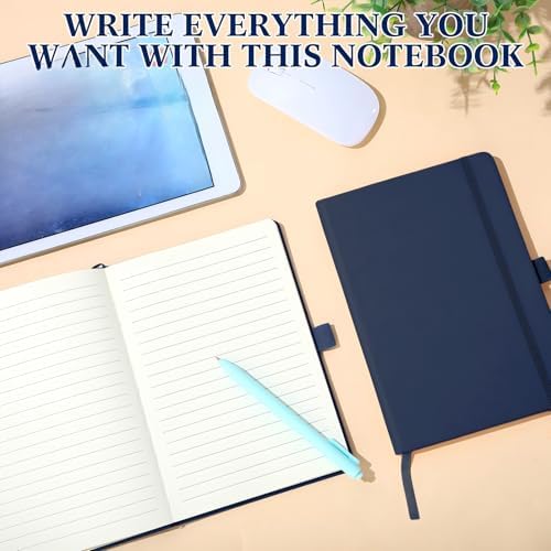 Laumoi 14 Pack Hardcover Lined Journal Notebooks Bulk,Dark Blue,A5