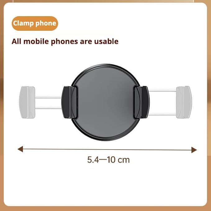 Height Adjustable Phone Stand for Desk, Retractable Desktop Phone Holder, 180° Flip & 360° Rotation Design，Compatible with iPhone/Android Devices,Ideal for Live Streaming and Video Recording (White)
