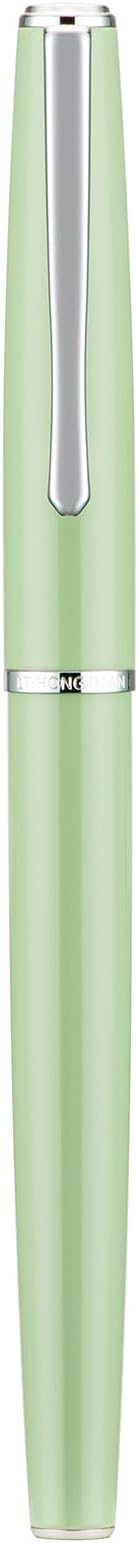Hongdian 920S Fountain Pen Grass Green Metal Pen, Iridium M Nib Classic Pen with Ink Converter