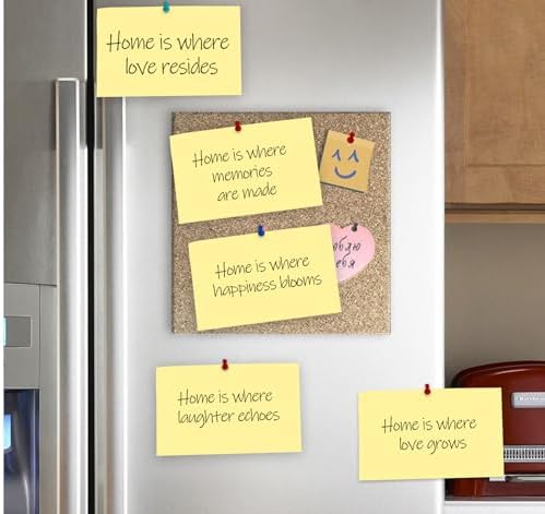 12 Pads Large Sticky Notes Yellow,3 x 5'' Self-Stick Notes Pads Recyclable,100 Sheets/Pad Super Sticking Power 76x127mm,1200 Sheets Clean Removal Sticky Notes Easy to Post for Note Taking,to Do Lists