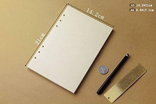 A5 Planner Inserts, Refillable for Filofax Refills,Harphia,6 Ring Binder Refill,Dot,Line,Grid,Plain,80 sheets/160 Pages for Premium 100 GSM Thickness(A5 5.59 x 8.27'')