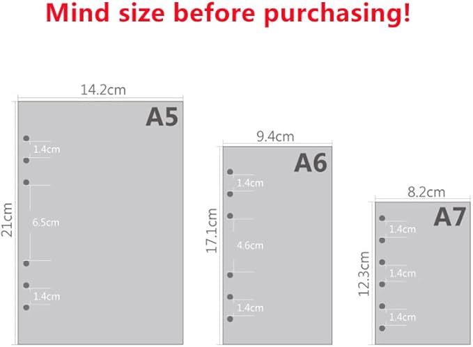 A5 6 Ring Binder Refill Paper, 2023 Planner Inserts for Filofax 6 hole binders,45 sheets(90pages) per pack, refills with line, Harphia(A5 5.59 x 8.27'',Cornell)