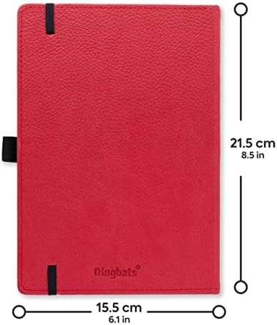 Dingbats A5 Wildlife Notebook Journal Hardcover, Cream 100gsm Ink-Proof Paper, 6.1 x 8.5 inches, 192 pages (Red Kangaroo, Plain)
