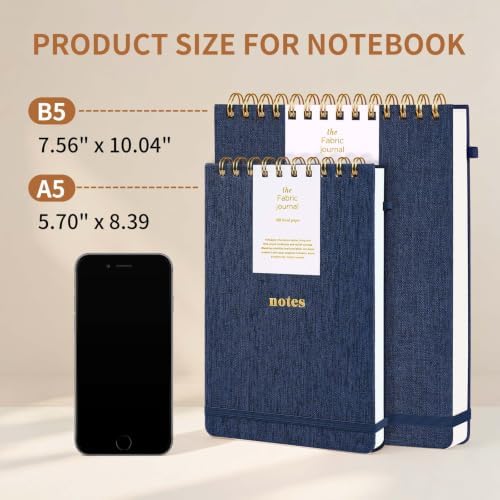 B5 Top Spiral Notebook, College Ruled Journal