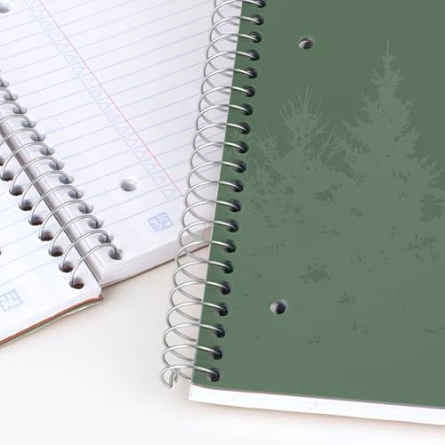 Five Star Spiral Notebook + Study App, 4 Pack, 1 Subject, Recycled College Ruled Paper, 8-1/2" x 11", 100 Sheets, Fights Ink Bleed, Includes 3 Colors + 1 Randomly Selected Color (820046-ECM24)