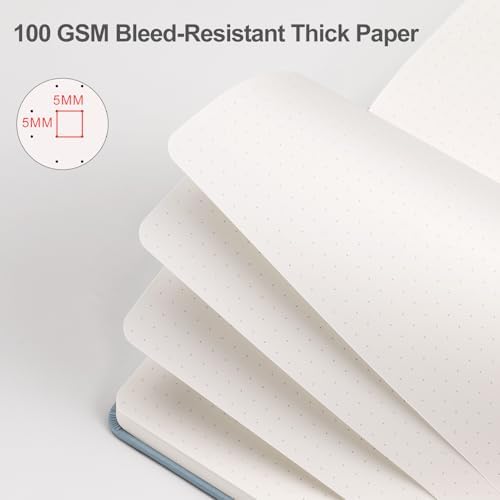 EMSHOI Dotted Journal Notebook, 192 Pages, A5 Size (5.7'' x 8.3'')