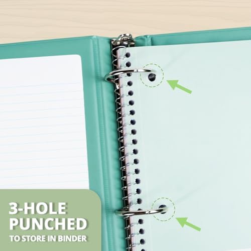 ONAVIA 1 Subject Spiral Notebook College Ruled 5 Pack, 140 Pages, Assorted
