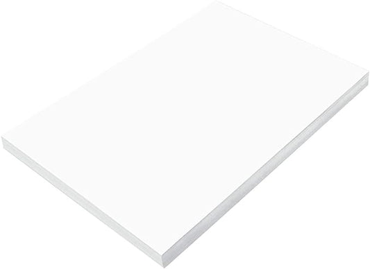 Prang (Formerly SunWorks) Construction Paper, Bright White, 12" x 18", 100 Sheets