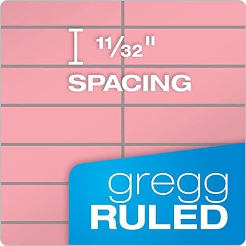 Tops Prism Steno Notebook, Pink Paper, Spiral, Small Size, 80 Sheets,4 count 6" x 9" Notepad for Writing (Pack of 6)