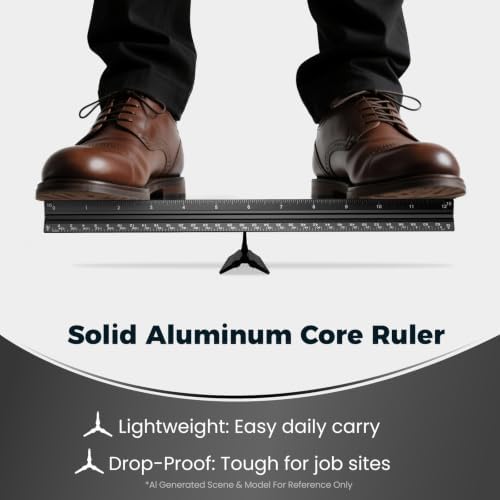 12 Inch Aluminum Architectural Scale Ruler, Aluminum Architect Ruler