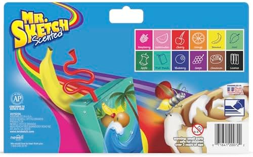 Mr. Sketch Scented Markers, Chisel Tip, Assorted Colors - Fun for Kids, Coloring, Spark Creativity, Arts & Crafts, 1 Count (Pack of 96)