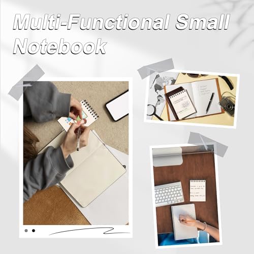 Blank Page Journal Small Steno Pads 3.1" x 4.3" Pocket Sketchbook Blank Small Spiral Notepads Cute Unlined Journal Page Notebook No Lines Top Spiral Notebook Drawing Notepads Little Memo Steno Note Pads Nursing Notepad for Work, School, Office, Nurse, ...