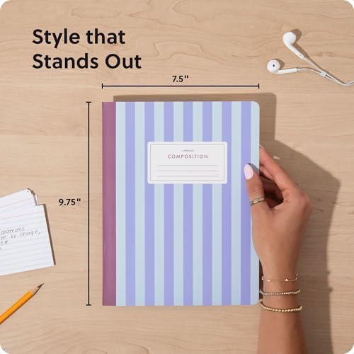 U Brands Composition Notebook, Candy Clouds, College Ruled, 80 Perforated Sheets, 9.8 x 7.5 Inches, Reinforced Softcover