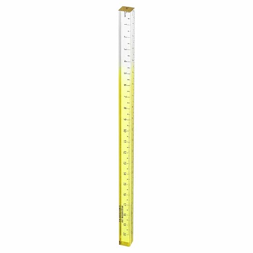 HARFINGTON Acrylic Clear Straight Rulers 20cm Metric Transparent Gradient Three-Dimensional Plastic Ruler Square Cube Measuring Tool for Classroom Office, Yellow