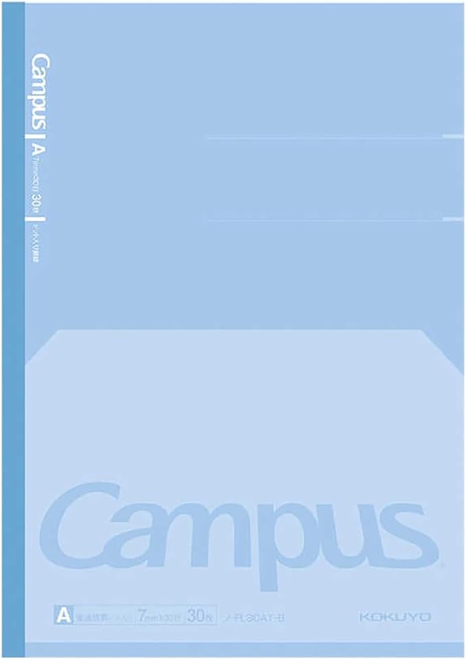 KOKUYO Composition Notebook, 7" x 10" Kimochii Dot Lined Notebook, 30 Sheets College Ruled Paper, 1 Pack Blue B5 Notebook for School and Work, School Supplies Comp Book for Note Taking