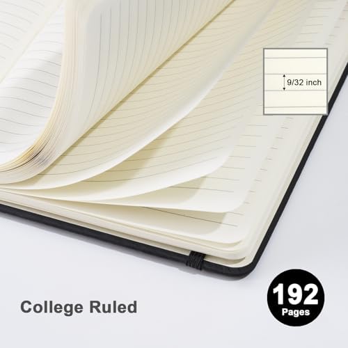 ViVin A5 Hardcover Lined Notebook,192 pg College Ruled 5.5x8.3
