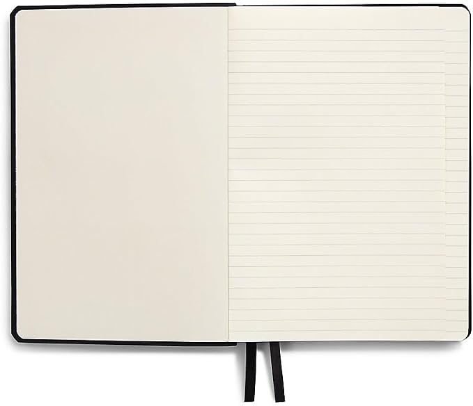 STAPLES Medium Flexible Cover Ruled Journal, Black – Softcover Writing Notebook