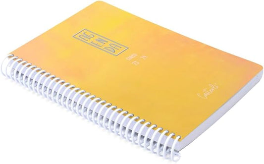 2023-24 School Planner BRILLI Collection Holographic Cover Day Page 136 Flexible Spiral A5 Size (160 X 210) for School, High School or College - (BRILLI YELLOW)