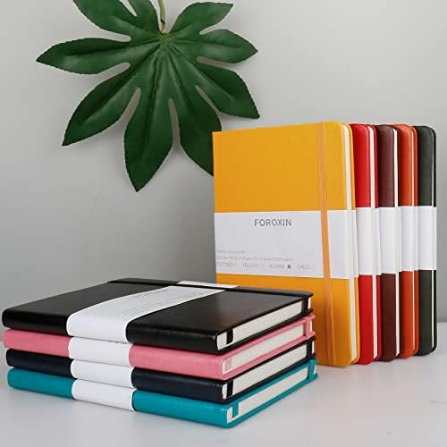 Blank Journal Notebook, (Yellow), 160 Pages, Medium 8.3x5.7 inches - 100 gsm Thick Paper, Hardcover