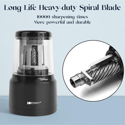 Electric Pencil Sharpener, Heavy-Duty Helical Blade, USB/Battery Operated for No.2 & Colored Pencils in School/Office/Home