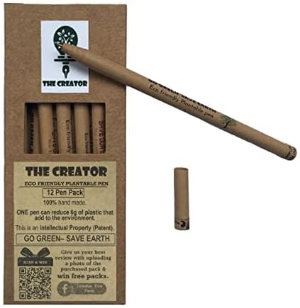 THE CREATOR - PLANTABLE Pens One pen reduces 6g of plastic added to the environment Go Green - Save Earth Give a gift that speaks to the Heart, WILDLIFE Theme (12 pack)