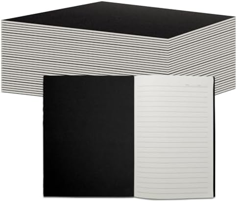 20 Pack A5 Kraft Notebooks Bulk, 8.15" X 5.5" Lined Journal Notebooks Black