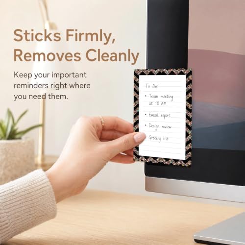 Lined Sticky Notes 4x6 in, 2 Pack Large Cute Notepads with Lines, Bright Post Memo Note Pads Big Rectangular Sticky Notes for Office Colorful Dots Chevron