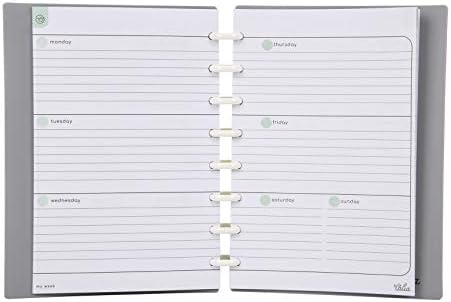 Talia Discbound Notebook Refills (Horizontal Undated Layout, Junior (5.5in x 8.5in))