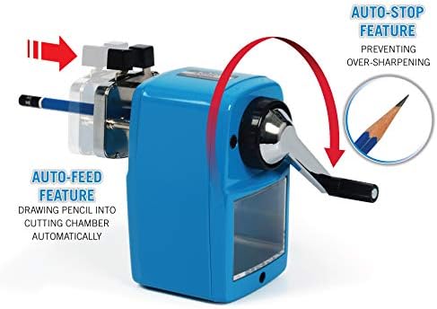 CARL Angel-5 Pencil Sharpener, Blue