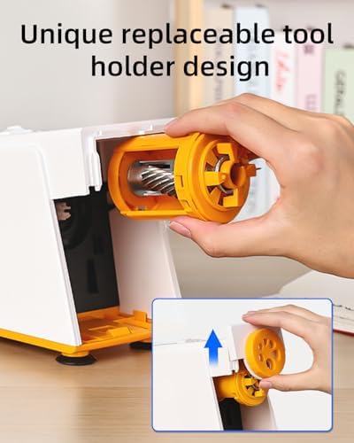 ZMOL Electric Pencil Sharpener,Heavy Duty for Classroom, 6-12mm, White