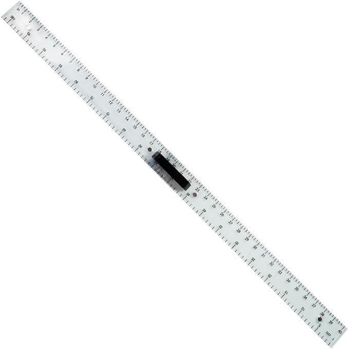Magnetic Math 1m Ruler, Large Teaching Aids Classroom Math Geometry Tool Set Enhances Classroom Learning, Easily Mounts to Blackboard, Transparent