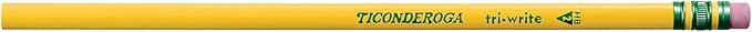 Dixon Ticonderoga Ticonderoga Wooden Pencil, 0.7mm, #2 Soft Lead, 8/Pack (13852) (X13852)(Pack of 8)