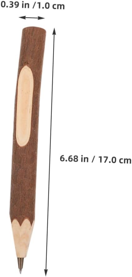 Wood Ballpoint Pens 17cm 10pcs Natural Tree Branch Biodegradable Writing Pens Lightweight for Home Office Use