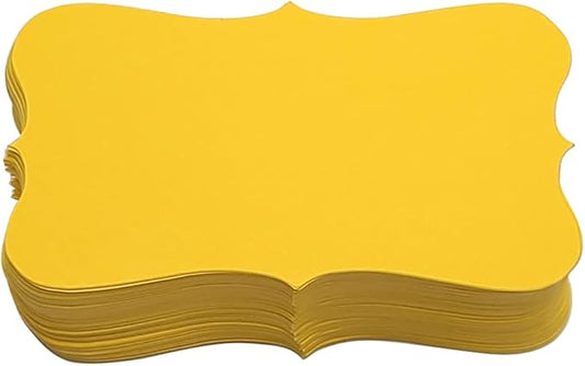 PPAPPAPPIYO Color Index Cards 3.5 x 2, 180gsm Thick Cardstock, Blank Colored Flash Cards for Study, Notes, Business Cards & Labels, Small Notecards 100 Pack (yellow)