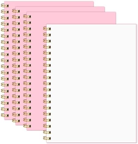 Blank Spiral Notebook B5 Pink Hardcover Sketch Book unlined Journal 7x10
