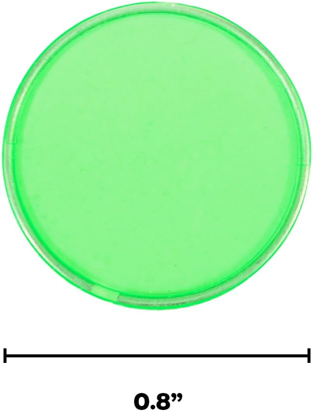 LEARNING ADVANTAGE Transparent Plastic Counters | Steel-Ringed | Set of 50 | Assorted Colors | Great for Kindergarten, Sensory Play and Light Panels
