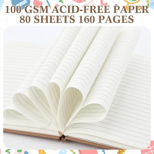 Laumoi 14 Pack Hardcover Lined Journal Notebooks Bulk,Milk Tea,A5