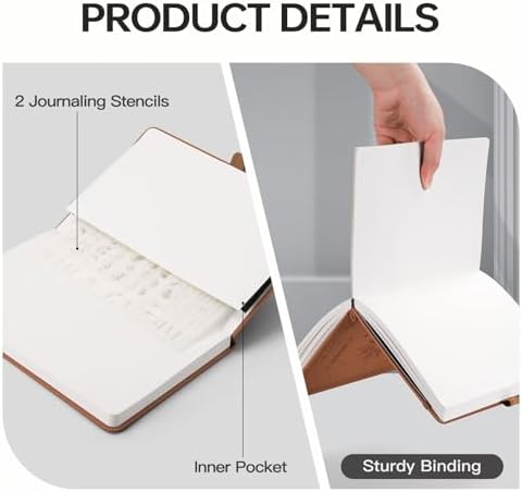 EMSHOI Blank Journal Notebook, 192 Pages, A5 Size (5.7'' x 8.3'')