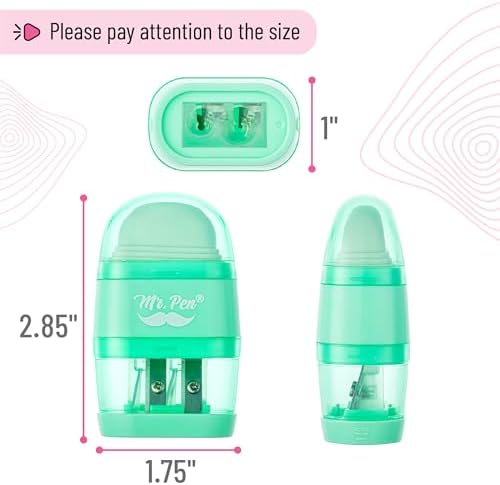 Mr. Pen- Pencil Sharpener & Eraser, 4 Pack