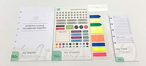 Talia Discbound Notebook Refills (Monthly Undated ORG Kit, Junior (5.5in x 8.5in))