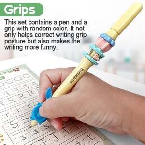 CosyCorner Magical Handwriting Workbooks Handwriting Practice Magic Copybook, Handwriting Aid Magic Pen Reusable Copybook Grooves Template Design for Children (6)