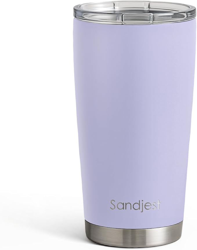 SANDJEST Blue Tumbler 20oz Stainless Steel Double Wall Vacuum Insulated, Travel Coffee Cup, Gifts for Men Women Birthday Christmas